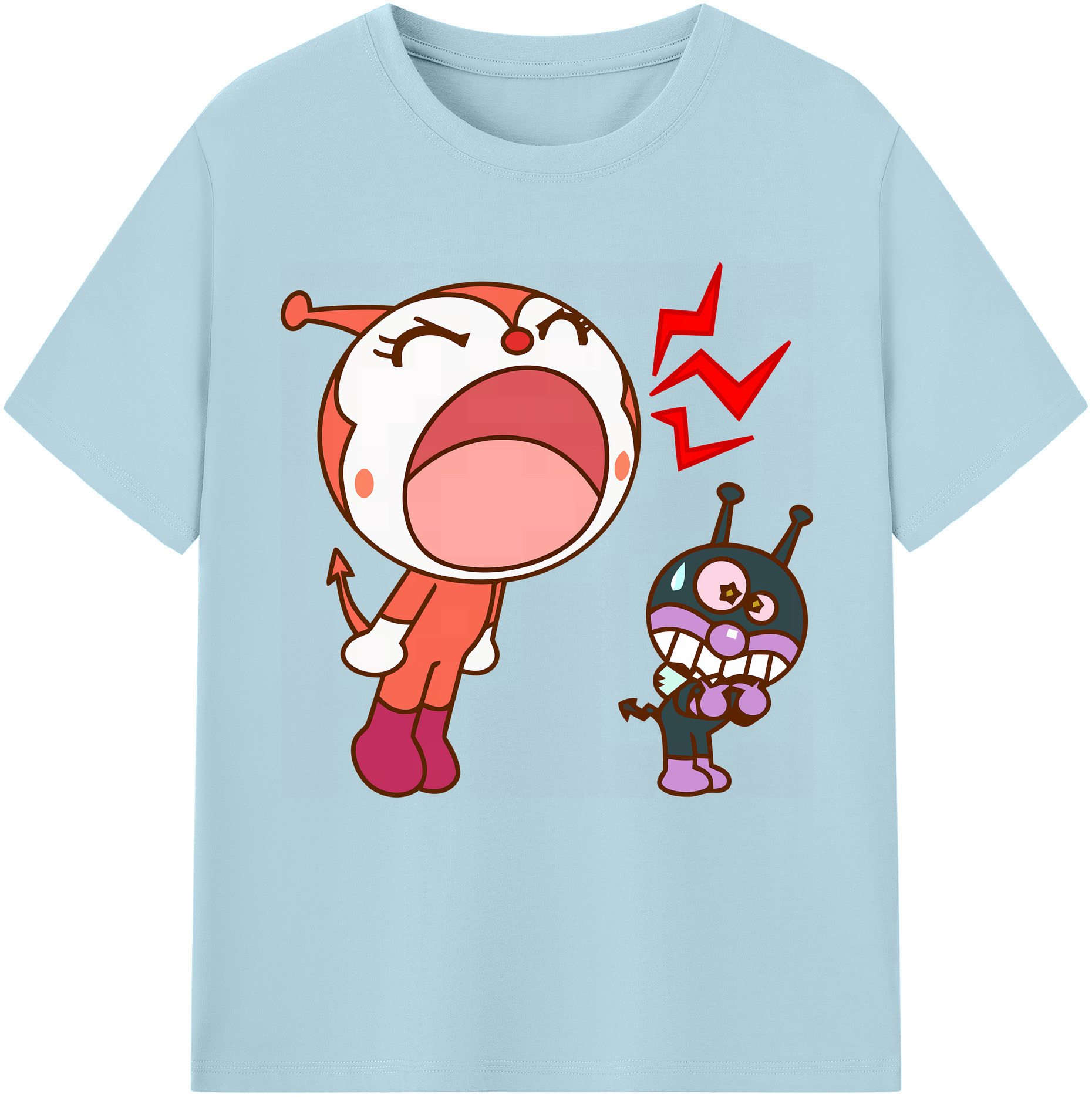 （画像用） アンパンマン Anpanman 綿100％半袖Tシャツ（フロントプリント）